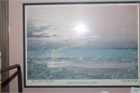 SIGNED FRAMED LIGHTHOUSE PRINT