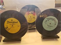 3 DISNEYLAND VINYL MUSIC RECORD 45