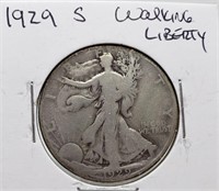 1929-C WALKING LIBERTY SILVER HALF DOLLAR COIN