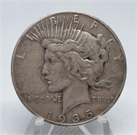 1935-S PEACE SILVER DOLLAR COIN