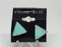 STERLING SILVER & TURQUOISE EARRINGS