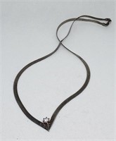 STERLING SILVER ANGLED NECKLACE