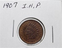1907 INDIAN HEAD PENNY COIN
