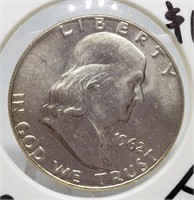 1962-D FRANKLIN SILVER HALF DOLLAR COIN