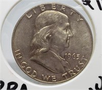 1963-D FRANKLIN SILVER HALF DOLLAR COIN