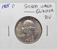 1955 WASHINGTON SILVER QUARTER COIN