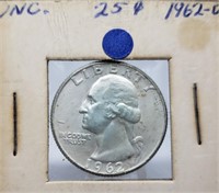 1962-D WASHINGTON SILVER QUARTER COIN