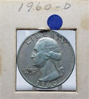 1960-D WASHINGTON SILVER QUARTER COIN