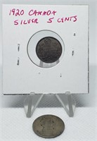 1920 CANADA SILVER 5 CENTS / MISC. SILVER DIME