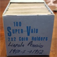 BOX OF 90 PLUS WHEAT PENNIES SEE TOPS FOR DATES