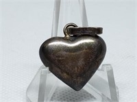 STERLING SILVER PUFFY HEART PENDANT