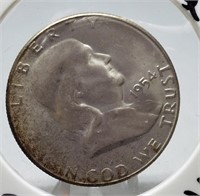 1954-S FRANKLIN SILVER HALF DOLLAR COIN