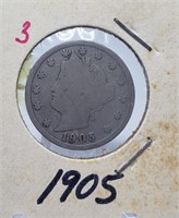 1905 LIBERTY V NICKEL COIN
