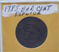 1785 BAR CENT REPLICA COIN
