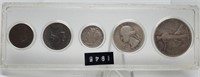 1945 COIN SET SILVER HALF / QUARTER / DIME