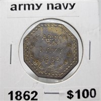 1862 ARMY NAVY COIN 2 1/2 CENT