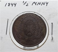 1844 1/2 CANADIAN PENNY
