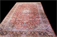 SEMI-ANTIQUE HAND KNOTTED PERSIAN KERMAN RUG