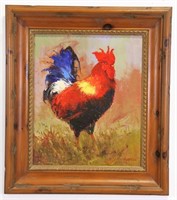 P. CHARLES "ROOSTER" ACRYLIC PAINTING