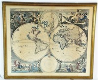 SET OF FOUR "MAPS OF THE WORLD" PRINTS