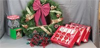 Christmas decoration lot including Wreath