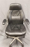 Black Leather Office Rolling Chair