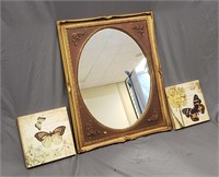 1 Mirror, 2 Wall Art