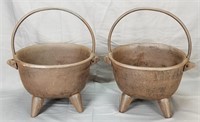 Pair of Cast Iron Kettles or Cauldrons
