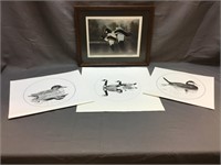 4 Signed and Numbered Duck Prints