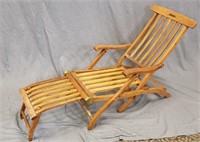Antique Wooden Passenger Cruise Ship Chair