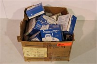 Box of assorted electrical & lighting, box of