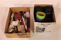 2 Boxes of assorted kitchen items