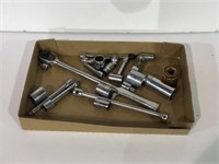 Box of assorted sockets & extensions