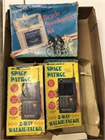 Bike Speedometer & Space Patrol Walkie Talkies