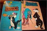 Pair of  Tweety and  Sylvester and comic books
