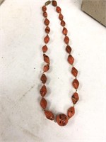 94 glass bead premade necklaces in burnt orange