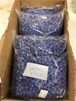 Blue glass swirl beads