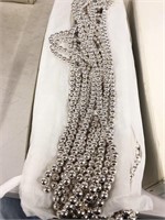 Silver beads size 8 - length 60 in., 3 dozen pcs
