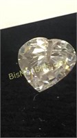 Zircon, Colorless, Heart Shaped, Faceted, 9.57ct