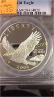 2008,P, Bald Eagle Silver dollar