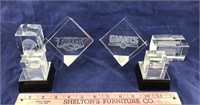 Etched Crystal NFL Cubes