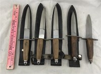 Five Stainless Steel Daggers