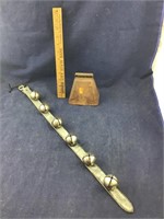 Old Cow Bell and Newer Sleigh Bell Strand