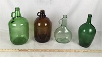4 Vintage Glass Bottles