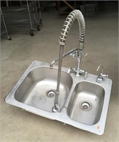 Stainless Steel Sink with Commercial Faucet
