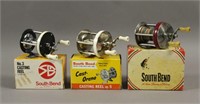 3 South Bend Fishing Reels with Boxes