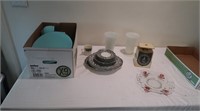 Misc Lot-Dishes, Scale, Milk Glass & More