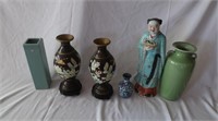 Vintage Oriental Vases & Figurine