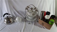 Misc Lot-Tea Kettles, Thermoses, & More