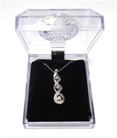 Sterling silver diamond accent necklace on 18"